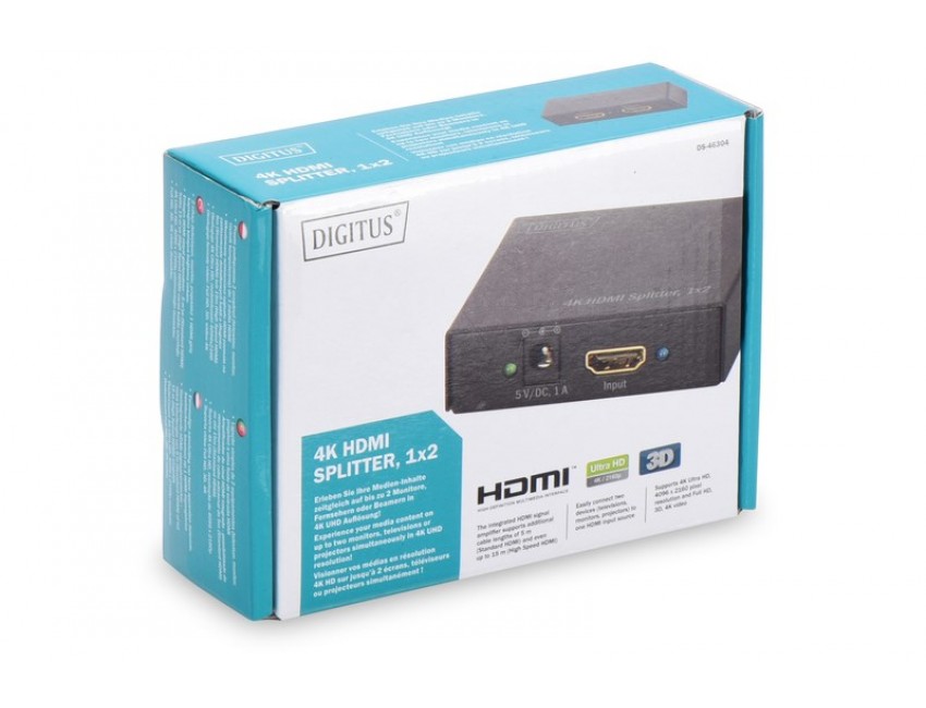Digitus HDMI Çoklayıcı (1 Giriş 2 Çıkış)