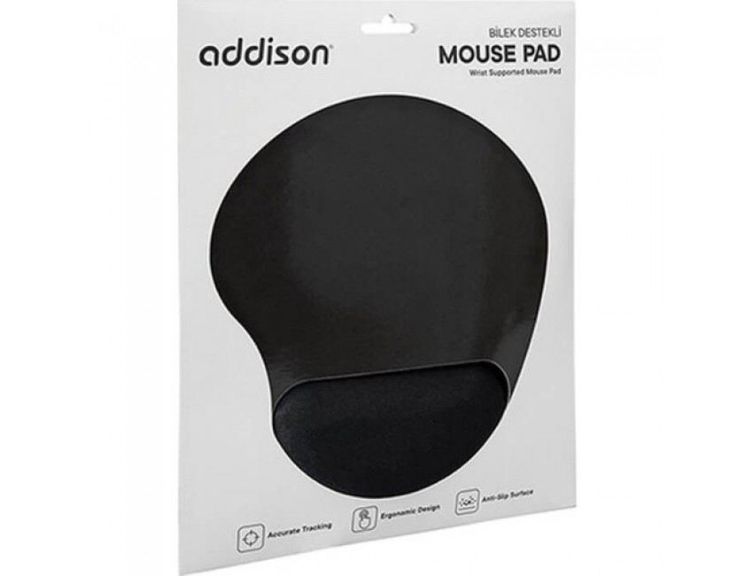 Addison 300521 Siyah Bilek Destekli Mouse Pad