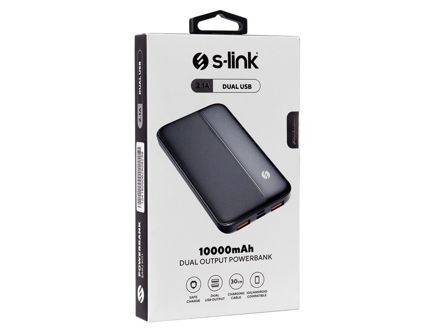 S-link Powerbank 10000mAh Siyah