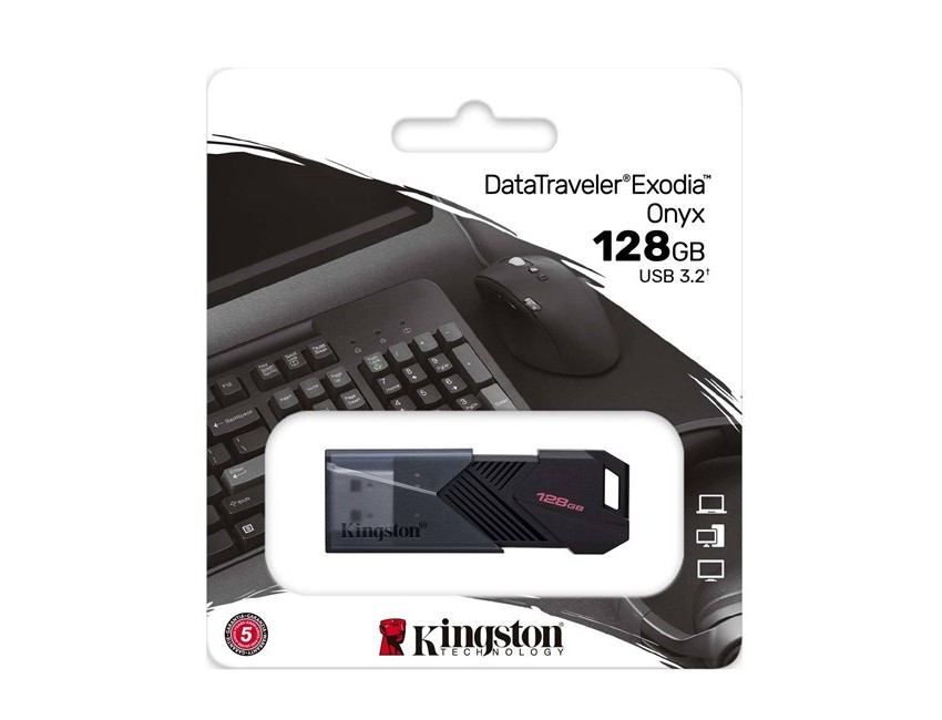 Kingston 128GB Exodia Onyx Usb3.2 Gen1 DTXON/128GB