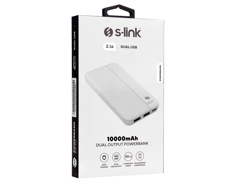 S-link Powerbank 10000mAh Beyaz