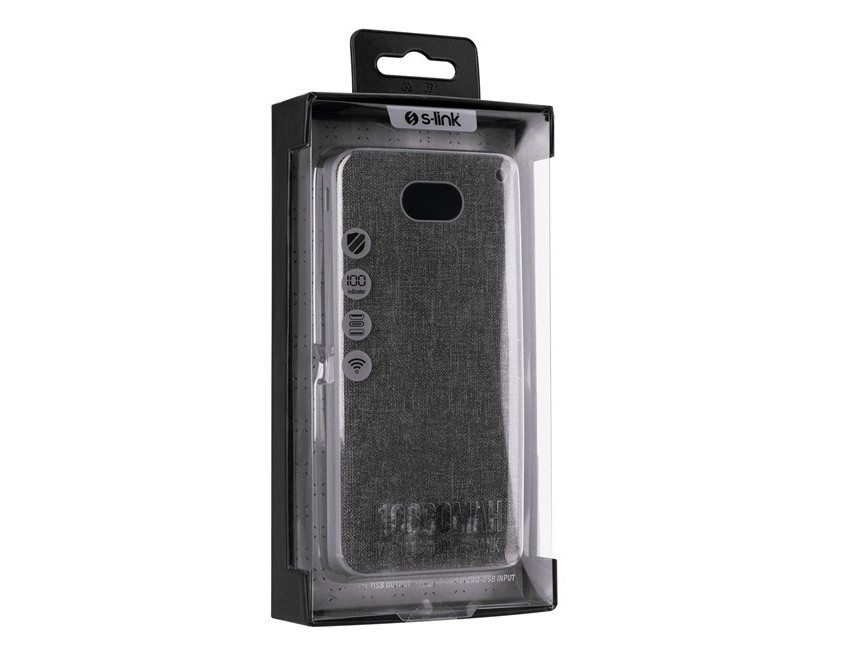 S-link Powerbank 10000mAh Kablosuz Siyah
