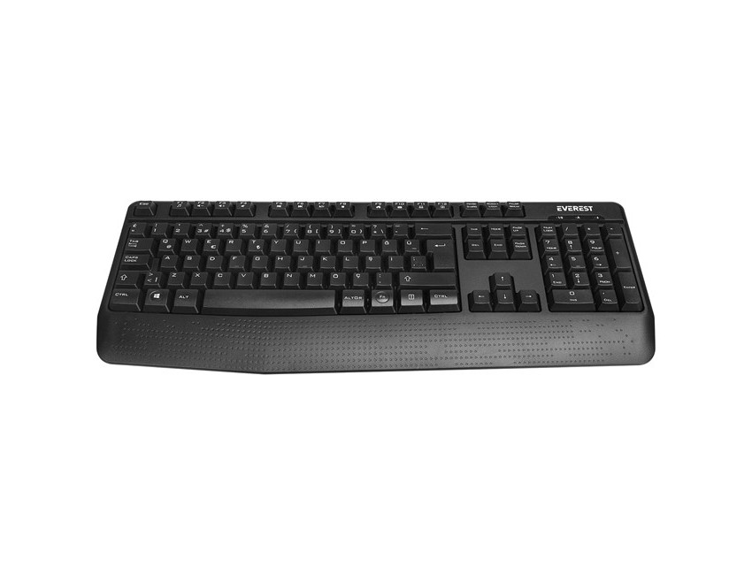 Everest KM-3335 Siyah Kablosuz Q Klavye Set